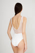 Shan Charlie Grid Mesh Plunging One-Piece